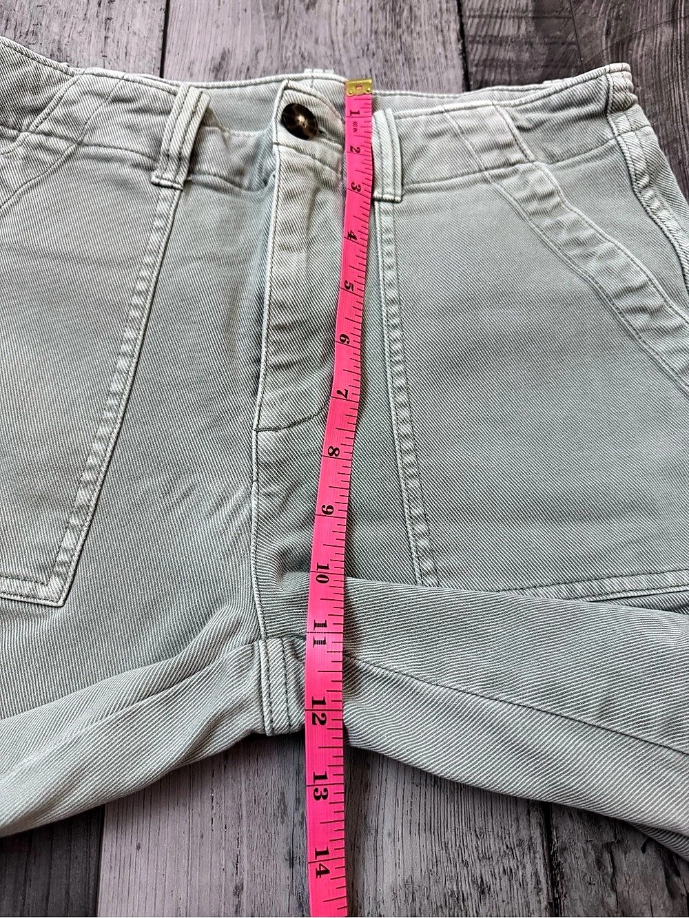 FAHERTY Women's Washed Sea Blue Green Utility Pants Minimalist Quiet Luxury 27 - Picture 5 of 9